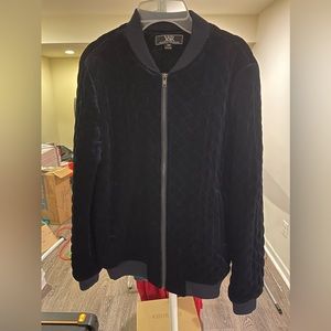 Young and Reckless Navy blue velvet bomber